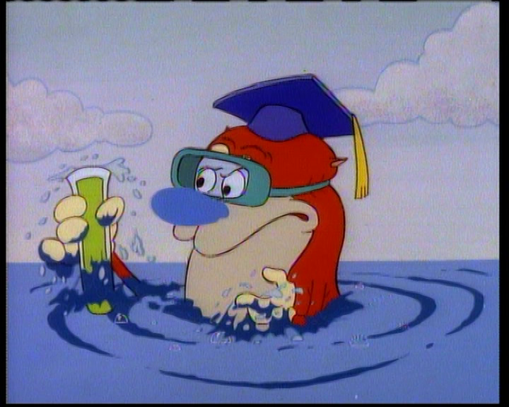 Plays as Stimpy rises from the bath.