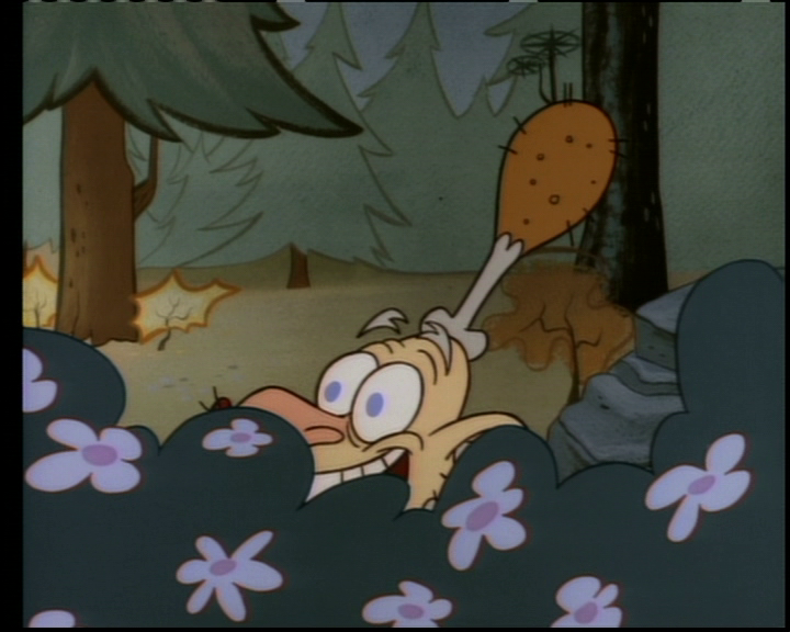 Plays when the bearded man goes skinnydipping with Ren and Stimpy.