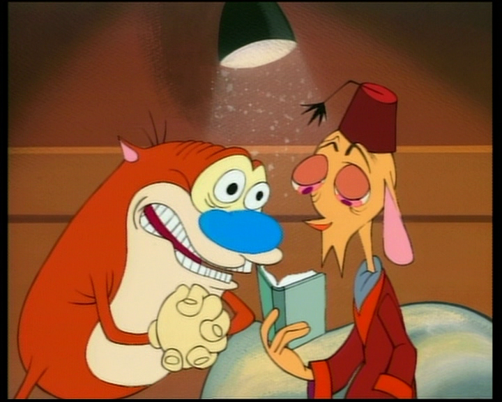 Plays when Stimpy says Ren will never believe what happened.